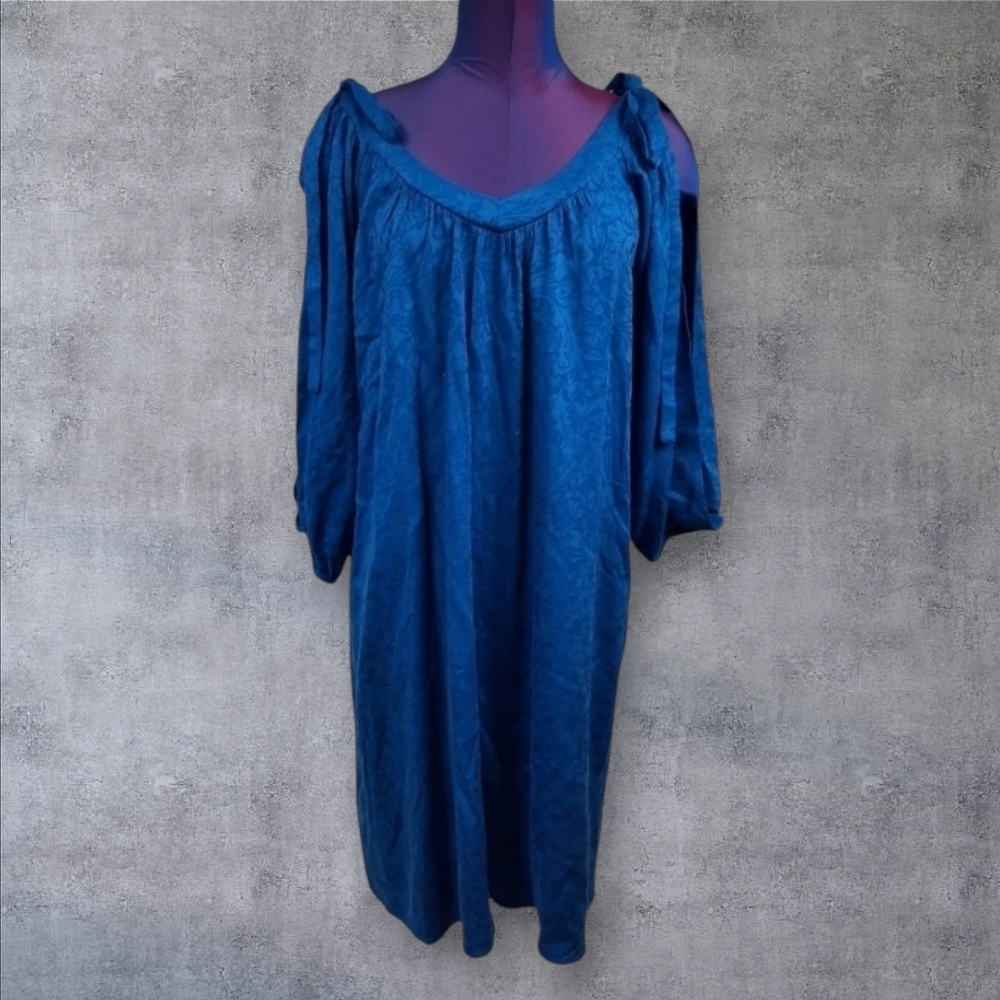 Holding Horses Anthropologie Leyton Swing Dress Blue Size Small Women's K90